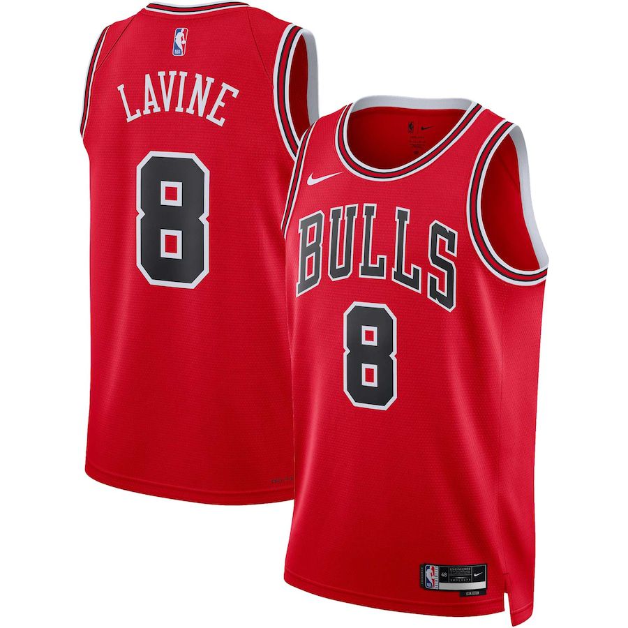 Men Chicago Bulls #8 Zach LaVine Nike Red 2022-23 Swingman NBA Jersey->customized nba jersey->Custom Jersey